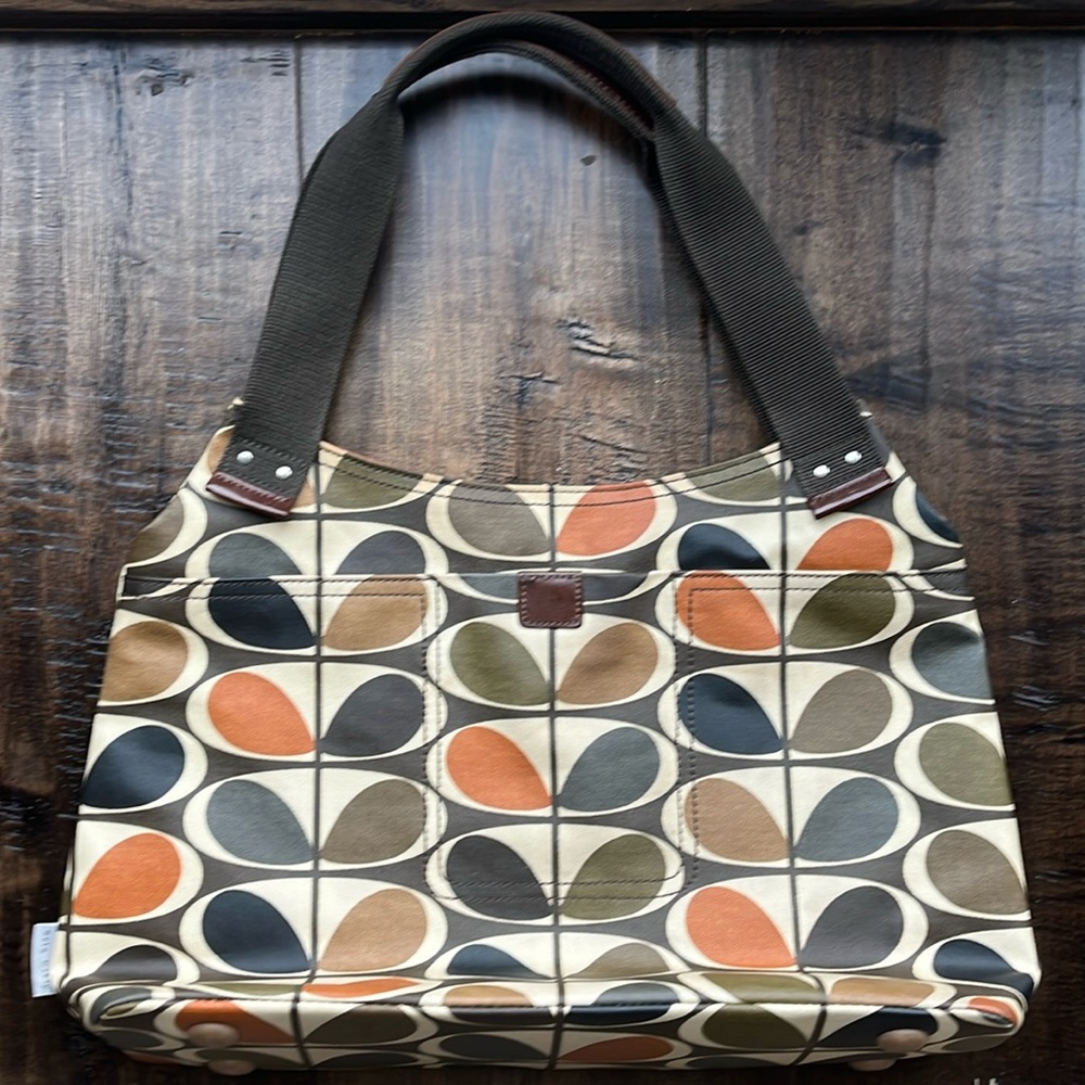 Orla Kiely Coated Canvas Two-Handle Bag